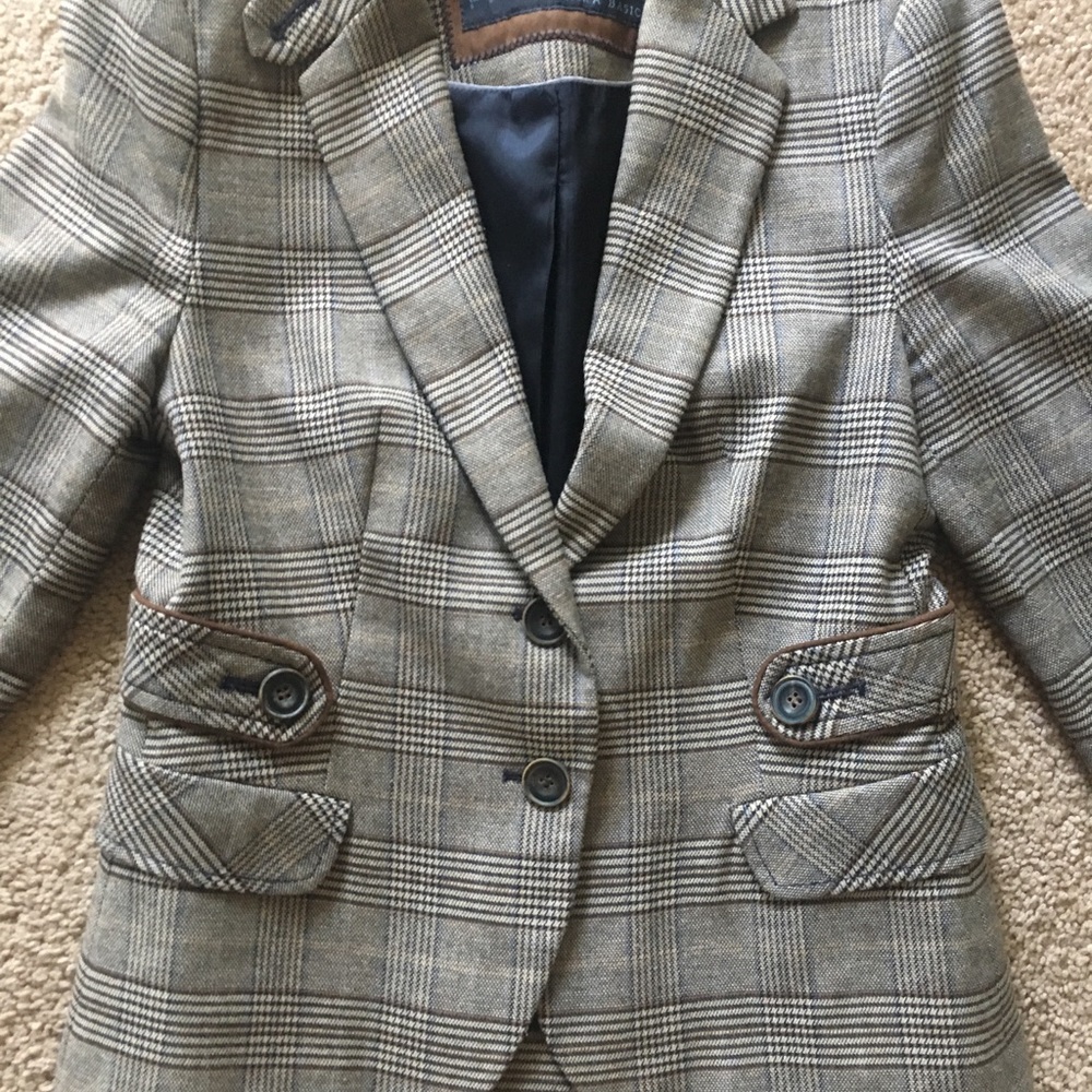 Zara plaid blazer size S - Picture 2 of 3